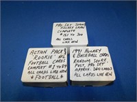 1991 Hockey & Baseball cards, NFL cards, Pro