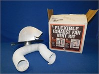Flexible exhaust fan vent kit