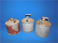3 galvanized jerry cans