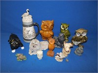 Qty of ornaments and owls
