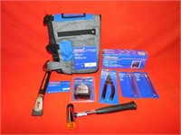 Westward tools, vest, hammer, tape measure,