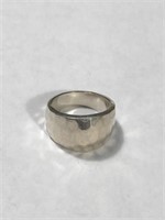 Size 7 .925 Heavy Hammered Ring
