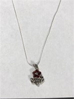.925 Chain with Flower Pendant