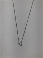 .925 Bead And Chain Necklace with CZ Pendant