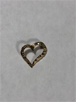 14 k Diamond Cut Heart Pendant