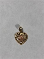 14 k Yellow and Rose Gold Heart Pendant