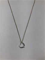 .925 Rope Chain With Heart Pendant