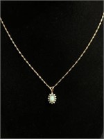 14k Chain with Opal Pendant