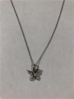 .925 Chain with CZ Butterfly Pendant