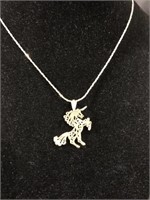 14 k Chain With 14k Unicorn Charm