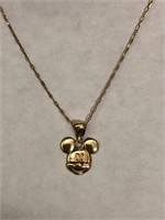 14 k Chain with 10k Mickey Mouse Pendant
