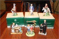 6 Norman Rockwell "Museum Miniatures" including