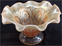 FENTON MARIGOLD RUFFLED EDGE BOWL