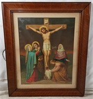 Vintage Crucifixion Art Print Litho