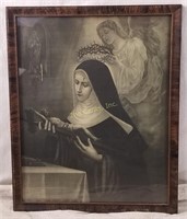 Vintage Nun& Angel Print