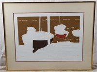 Lacy Boats Numbered Print Litho