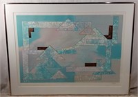 Emerson Pyramids Original Painting Mixed on Canvas