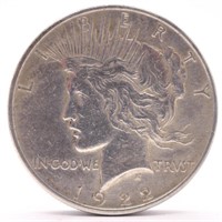 1922-P Peace Silver Dollar - VF