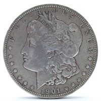 1901-P Morgan Silver Dollar - F