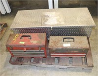 ALUMINUM TOOL BOX & 2-CRAFTSMAN TOOL BOXES