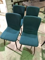 LOT OF 4 GREEN CHAIRS