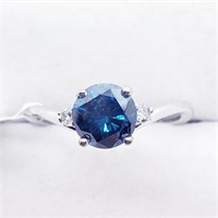Valued $8000 14K  Blue Diamond (Si3)(1.02ct)