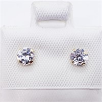 Valued $120 14K  Cz Stud Earrings