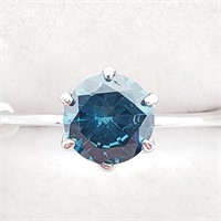 Valued $3900 10K  Blue Diamond (I1)(0.62ct) Ring