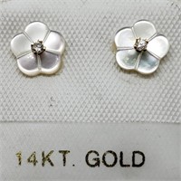 Valued $200 14K  Diamond(0.02ct) 2-In-1 Earrings