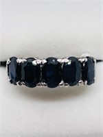 Valued $300 S/Sil Sapphire Ring