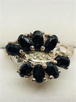 Valued $300 S/Sil Sapphire Ring