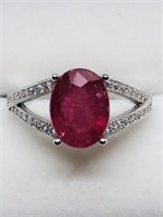 Valued $120 S/Sil Ruby Ring