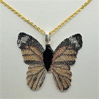 $200  Butterfly Shaped Natural Leaf Necklace