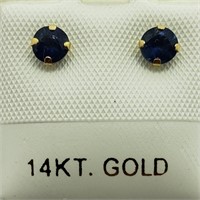 Valued $160 14K  Sapphire Earrings