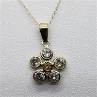 Valued $2754 10K   Diamond(1.63ctct) Necklace