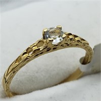 Valued $400 14K  Aquamarine Baby Ring