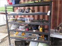 LOT, ASSORTED TOOLING & SUPPLIES ON THIS SHELVING