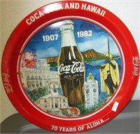 Coca- Cola and Hawaii round tin
