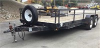 18 Foot Flat Trailer w/ Removable Sides