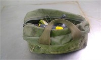 Army tool bag with miscellaneous hardware