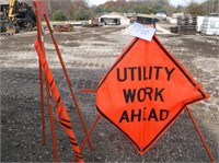 UTILITY WORK AHEAD CAUTION SIGNS (2)