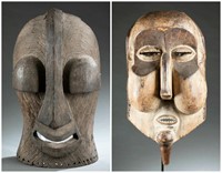 2 Central African masks. 20th century.