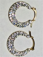 10KT Gold CZ Earrings. Approx Retail $200