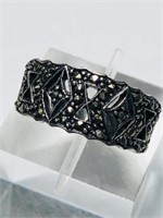 Sterling Silver Marcasite Ring Size 7.5