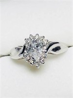 14K White Gold Diamond (0.55cts) Side Diamond