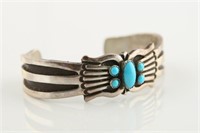Rick Martinez, Navajo Sterling Turquoise Bracelet