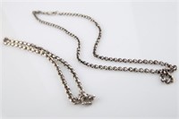 Lot of Two Sterling Silver Chain Necklaces
