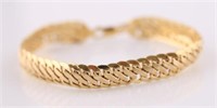14kt Yellow Gold Flat Chain Bracelet