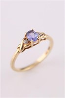 10kt Yellow Gold Ring with Tanzanite