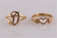 14kt and 10kt Yellow Gold Midi Rings